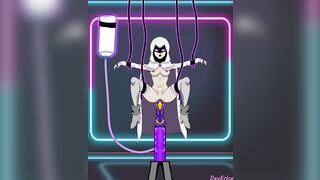 Raven and Big Horse Dick Toy (White clothes)