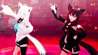【MMD Hololive 4k/60fps】《Shirakami Fubuki (白上フブキ)》~《愛包ダンスホール(Heart Pie Dancehall) HIMEHINA》