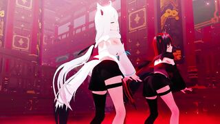 【MMD Hololive 4k/60fps】《Shirakami Fubuki (白上フブキ)》~《愛包ダンスホール(Heart Pie Dancehall) HIMEHINA》