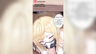 Masked Hentai girl sucks dick Inside the mask! - 4k 60fps hentai
