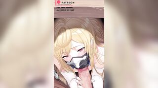 Masked Hentai girl sucks dick Inside the mask! - 4k 60fps hentai