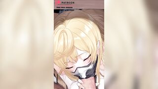 Masked Hentai girl sucks dick Inside the mask! - 4k 60fps hentai
