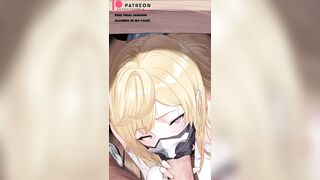 Masked Hentai girl sucks dick Inside the mask! - 4k 60fps hentai