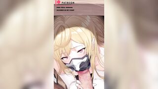 Masked Hentai girl sucks dick Inside the mask! - 4k 60fps hentai
