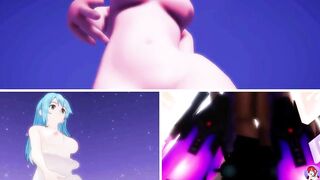 MMD R18 Sexy Walk Compilation / Split Screen