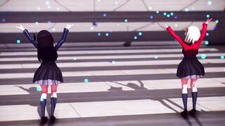 【MMD Lycoris Recoil 4k/60fps】《Chisato(錦木 千束) Takina(井ノ上 たきな)》~《愛包ダンスホールHeart Pie Dancehall HIMEHINA》