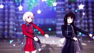 【MMD Lycoris Recoil 4k/60fps】《Chisato(錦木 千束) Takina(井ノ上 たきな)》~《愛包ダンスホールHeart Pie Dancehall HIMEHINA》