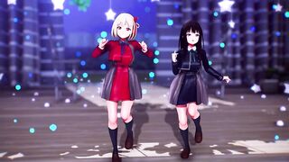 【MMD Lycoris Recoil 4k/60fps】《Chisato(錦木 千束) Takina(井ノ上 たきな)》~《愛包ダンスホールHeart Pie Dancehall HIMEHINA》