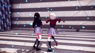 【MMD Lycoris Recoil 4k/60fps】《Chisato(錦木 千束) Takina(井ノ上 たきな)》~《愛包ダンスホールHeart Pie Dancehall HIMEHINA》