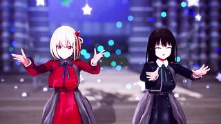 【MMD Lycoris Recoil 4k/60fps】《Chisato(錦木 千束) Takina(井ノ上 たきな)》~《愛包ダンスホールHeart Pie Dancehall HIMEHINA》