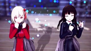 【MMD Lycoris Recoil 4k/60fps】《Chisato(錦木 千束) Takina(井ノ上 たきな)》~《愛包ダンスホールHeart Pie Dancehall HIMEHINA》