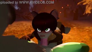 Furry gostosa mamando gostoso no pau