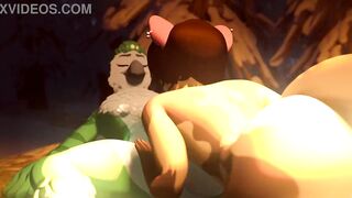 Furry gostosa mamando gostoso no pau