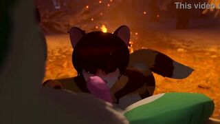 Furry gostosa mamando gostoso no pau