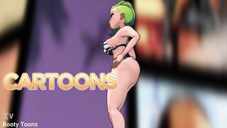 Jump around with Big booty 3d model Kim