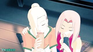 Naruto: Sakura & Ino Love Tasting Your Meatstick!