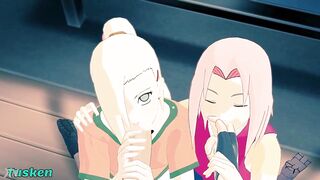 Naruto: Sakura & Ino Love Tasting Your Meatstick!