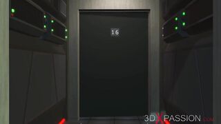 Sci-fi fuck system. Super busty cuffed girl and sex machine
