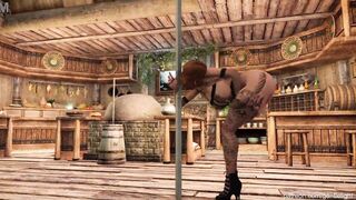 Girl Dances While Clothing Slowly Disappears! 3D