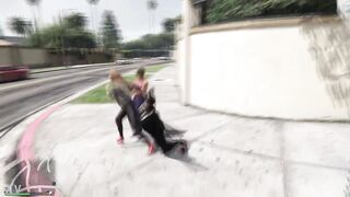 Me follo a peatonas en plena calle (GTA 5)