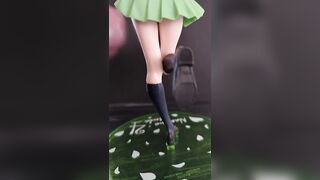 五等分の花嫁 中野四葉の生脚太ももにおちんちん擦り付けて射精 フィギュアぶっかけ