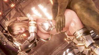 Hot blonde elf girl is getting fucked from behind by orc Swordmaster hentai