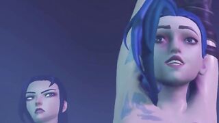 Jinx tickled by Caitlyn (Arcane)