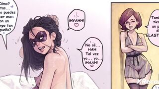 Violeta and Elastigirl fuck frozono's big cock