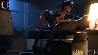 Jill Valentine banged by entire Racoon City PD , enjoying her time with squad (Resident Evil parody by Niisath)