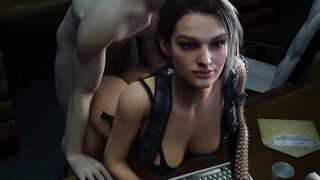 Jill Valentine banged by entire Racoon City PD , enjoying her time with squad (Resident Evil parody by Niisath)
