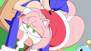 Super Thicc Asses Pink Hedgehog Sucks and Fucked Big Blue COCK