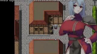 Blue haired woman in Married kn shitori new rpg hentai game gameplay