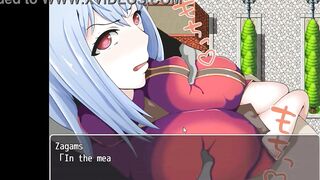 Blue haired woman in Married kn shitori new rpg hentai game gameplay