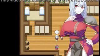 Blue haired woman in Married kn shitori new rpg hentai game gameplay
