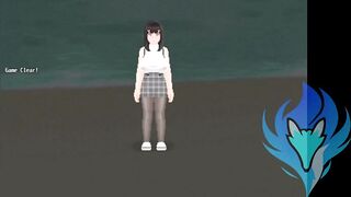 Pink Reiko (Hentai Game) night raw sex in the beach and a creampie ntr in public