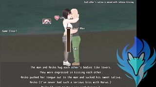 Pink Reiko (Hentai Game) night raw sex in the beach and a creampie ntr in public