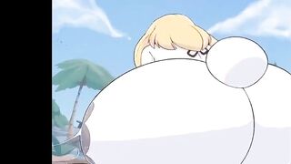 CUTE FURRY BUNNYGIRL FUCKED BY FUTZNZRI AND GETTING CREAMPIE ON BEACH - FUTA FURRY HENTAI ANIMATED