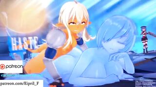 Hot Futa Furry Slime Girl and Shark - Best Slime Hentai Porn 4K 60 FPS