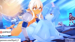 Hot Futa Furry Slime Girl and Shark - Best Slime Hentai Porn 4K 60 FPS