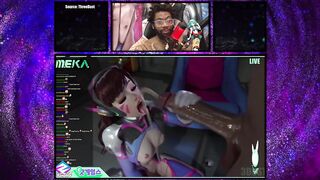 Bald Pussy D.VA Streams Herself Getting Fucked In Her Ass On Twitch