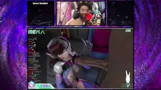Bald Pussy D.VA Streams Herself Getting Fucked In Her Ass On Twitch