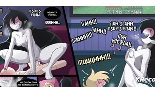 Finn fucks Marceline's little pussy before bed