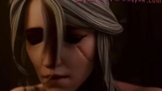 Yen Tickles Ciri's Oiled Feet