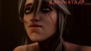 Yen Tickles Ciri's Oiled Feet
