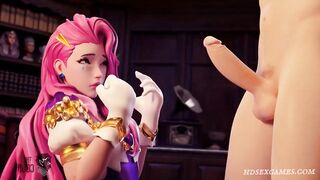 Seraphine from League of Legends Gets 3 Mouthfuls Of Cum