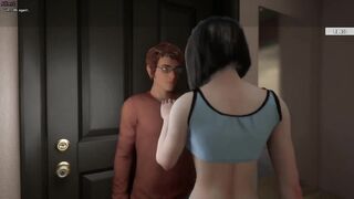 Silicon Lust came to a neighbor at the request of his wife to cum on her chest