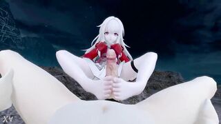 clara (star rail) footjob