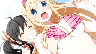 Threesome Cute STEPSISTERS got fun on beach small tits big ass hardcore hentai uncensored anime