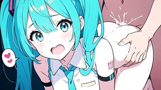 Hatsune miku lovey-dovey sex hentai art and voice
