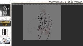 56 Speed Paint - Kinktober Corset